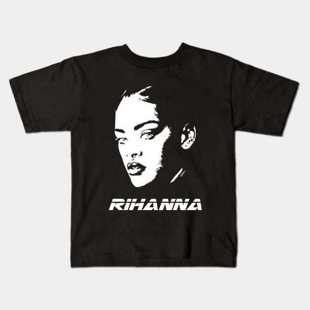 Rihanna Kids T-Shirt by Aldyz